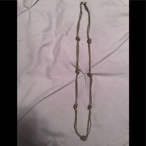 Loft silver/pewter/gold tone knot necklace